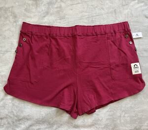 Star Wars Shorts 1X Burgundy Woman Of The Galaxy Princess Leah Disney Parks NWT